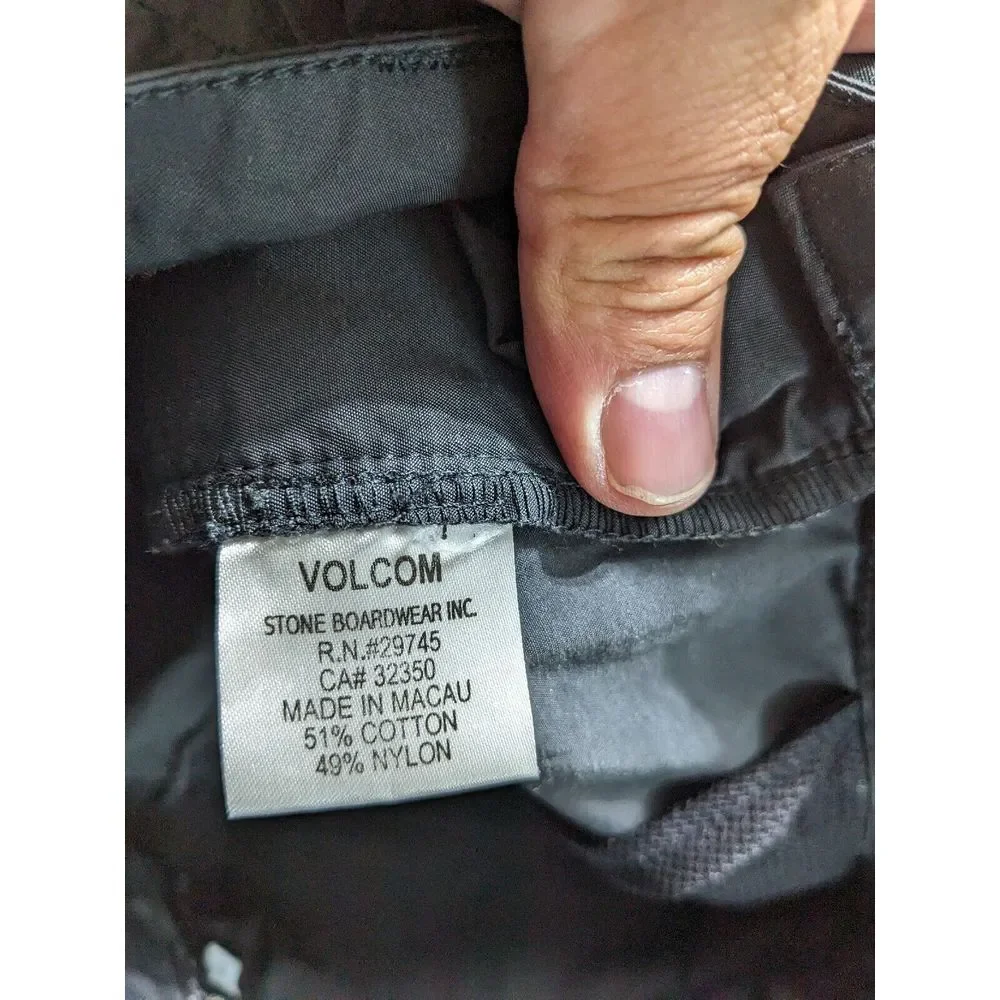Volcom Nylon Outdoor Convertible Pants Women's Size 5 Black